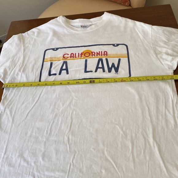 1986 LA LAW TV show original 100% cotton Hanes Beefy-T vintage tee shirt XL - Picture 5 of 9